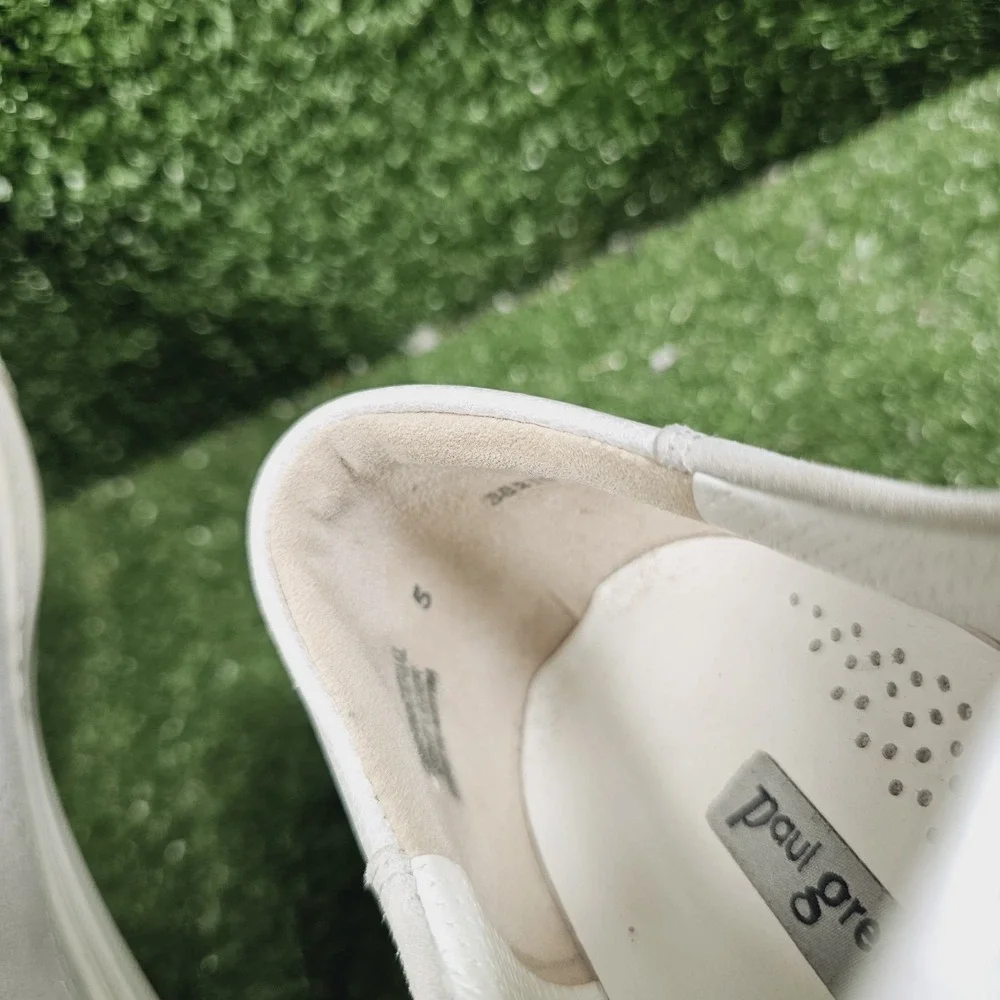 Paul Green Addie Metallic Silver Athletic Zip Up Comfort Sneakers Womens US 7.5